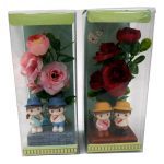 هدیه ولنتاین جعبه گل عاشقانه ( جعبه طلقی گل ) - Image 2