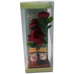 هدیه ولنتاین جعبه گل عاشقانه ( جعبه طلقی گل ) - Image 4