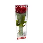 هدیه ولنتاین دسته گل عاشقانه ( جعبه طلقی گل پاپیون دار ) - Image 4