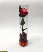 گل شیشه استوانه ولنتاین (گلدون گل تک شاخه ای) - Image 4