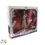 ست باربی با لباس راسته و کفش کد 1463