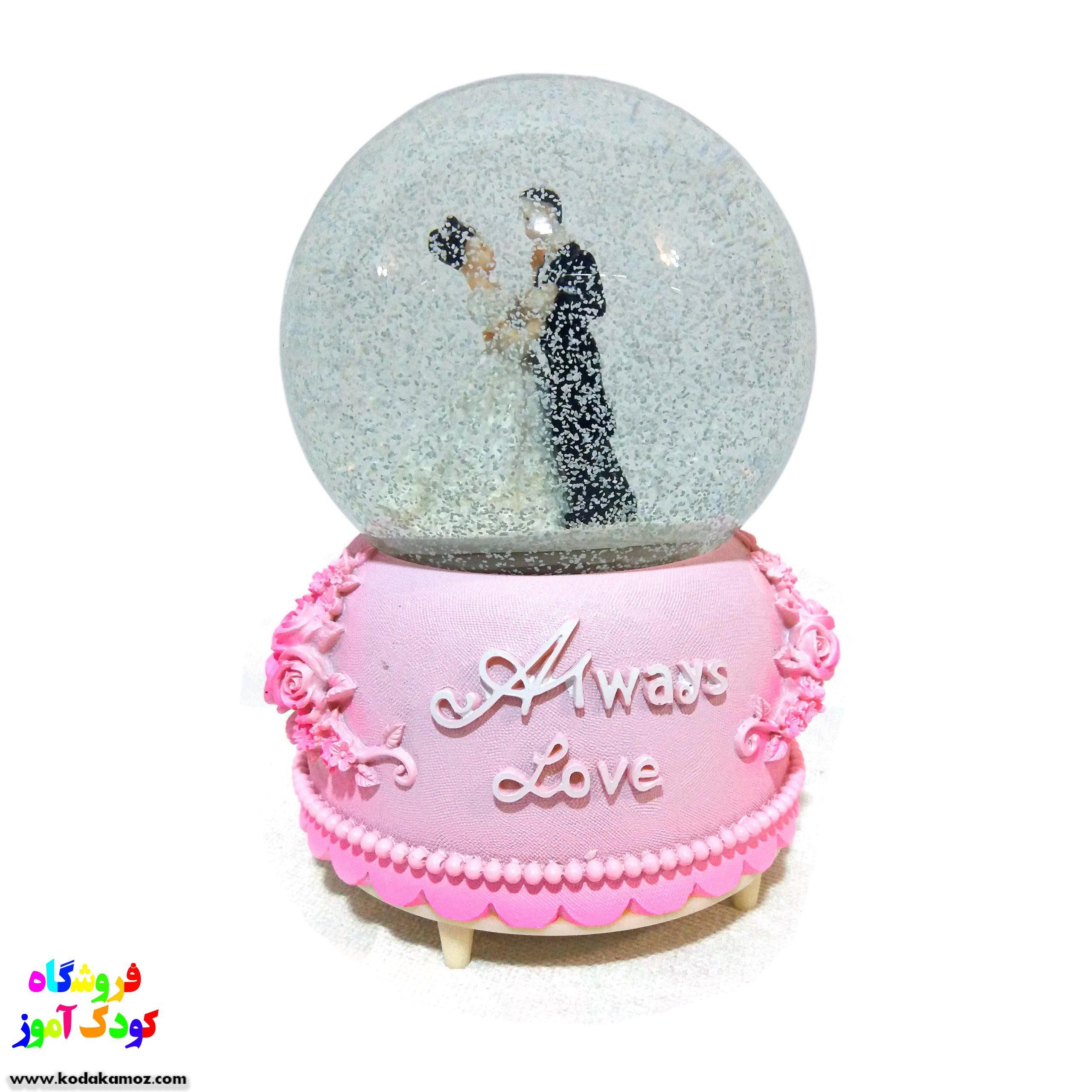 گوی برفی عروس و داماد 2 گوی موزیکال برفی(گوی موزیکال عروس وداماد )سایز بزرگ 1803 2