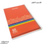 دفتر سیمی 60 کد 107 قرمز طرح 3