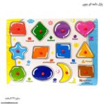 پازل دکمه چوبی اشکال هندسی