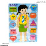 پازل دکمه چوبی بدن دختر