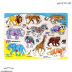 پازل دکمه چوبی حیوانات جنگل