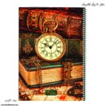 دفتر 50 برگ سیمی کلاسیک کلیپس طرح ساعت