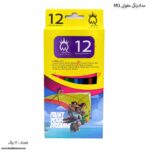 مداد رنگی 12 مقوایی ام کیو 1