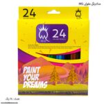 مداد رنگی 24 مقوایی ام کیو 1