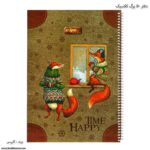 دفتر 80 برگ سیمی کلاسیک کلیپس طرح روباه