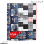 کلاسور 100 برگ قفل پلاستیکی آونگ طرح سنتی چهار خانه
