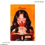 دفتر پلنر جلد سخت گل دختر نارنجی