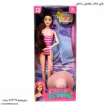 باربی تمام مفصلی ساحلی لباس راه راه صورتی 1