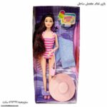 باربی تمام مفصلی ساحلی لباس راه راه صورتی 3