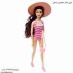باربی تمام مفصلی ساحلی لباس راه راه صورتی 5