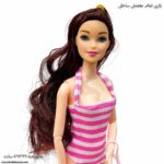باربی تمام مفصلی ساحلی لباس راه راه صورتی 6