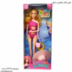 باربی تمام مفصلی ساحلی لباس صورتی 1