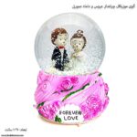 گوی موزیکال چراغدار عروس و داماد صورتی 2