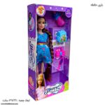 باربی حامله لباس آبی گل دار 1