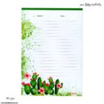 یادداشت پرفراژ آ5 سم طرح کاکتوس