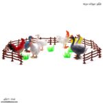 فیگور حیوانات مزرعه هشت عددی اردک و خروس