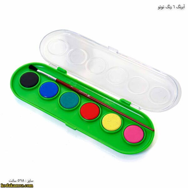آبرنگ 6 رنگ توتو 5
