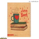 دفتر بزرگسال کلاسیک 100 برگ طرح کتاب
