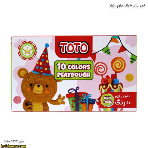 خمیر بازی 10 رنگ مقوایی توتو