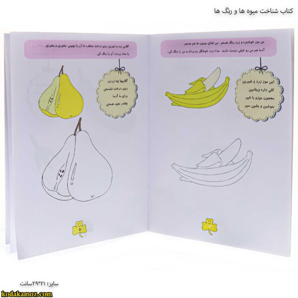 کتاب شناخت میوه ها و رنگ ها 2