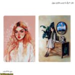 دفتر 50 برگ ته چسب فانتزی طرح دختر سویل