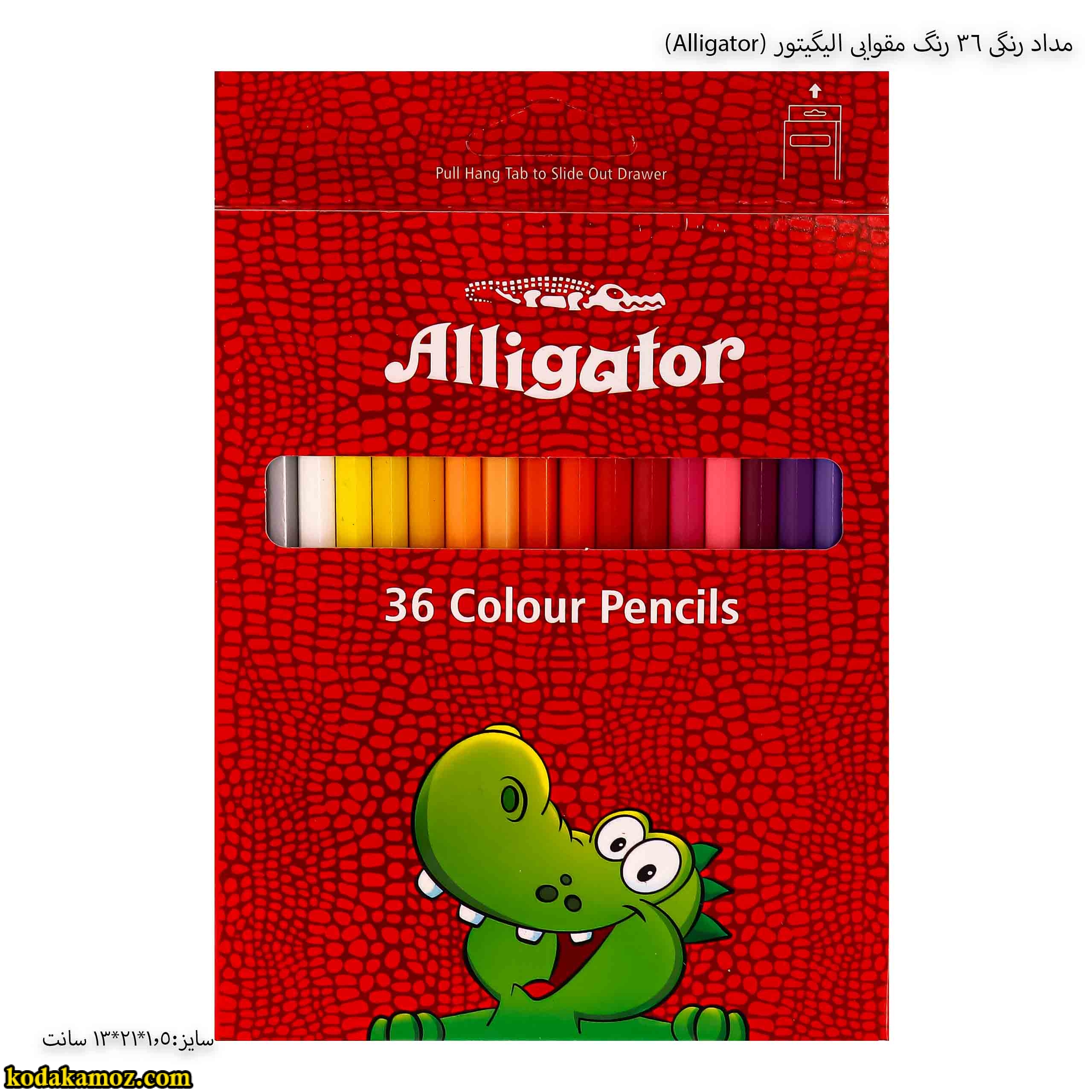 مداد رنگی 36 رنگ مقوایی الیگیتور (Alligator) مداد رنگی 36 رنگ مقوایی الیگیتور (Alligator)