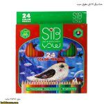 مداد رنگی 24 تایی مقوایی سیب