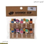 گیره چوبی 10 عددی فانتزی 4