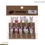 گیره چوبی 10 عددی فانتزی 5