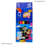 مداد رنگی 12 مثلثی جعبه مقوایی ام کیو