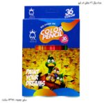 مداد رنگی 36 رنگ مثلثی  جعبه مقوایی ام کیو 2